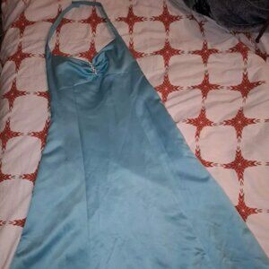 David's Bridal Bridesmaid/Prom Dress Tiffany Blue Size 10 Women's Vintage Y2K